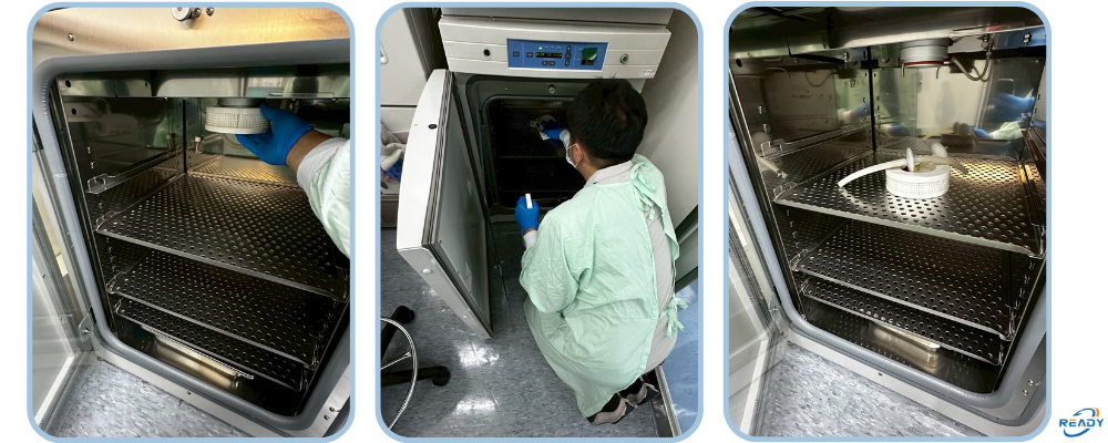 CO₂培養箱hepa更換與溫度校正檢測 | HEPA 濾網更換與校正服務流程 | READY 銳靛生技