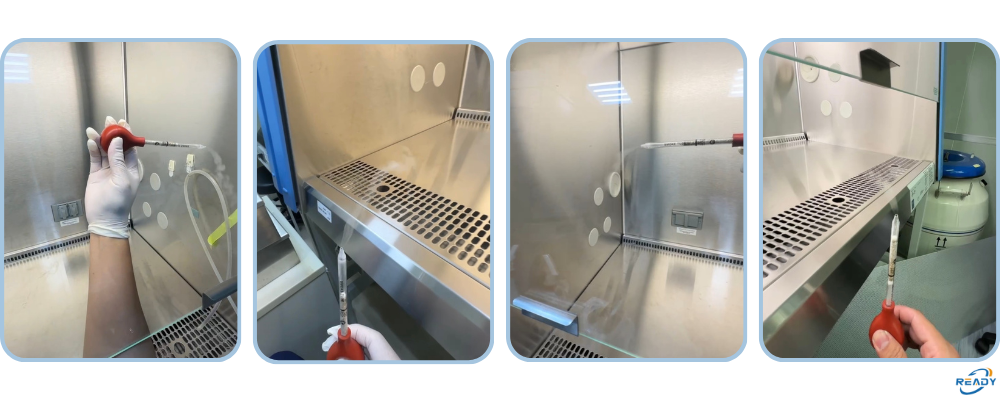 生物安全櫃煙霧氣流測試｜BSC 氣流型態觀察說明與測試重點｜銳靛生技 READY