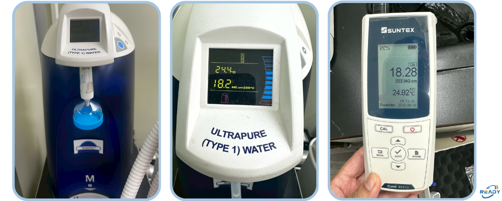 超純水機檢測｜水阻計比對・電阻率測試｜READY 銳靛生技