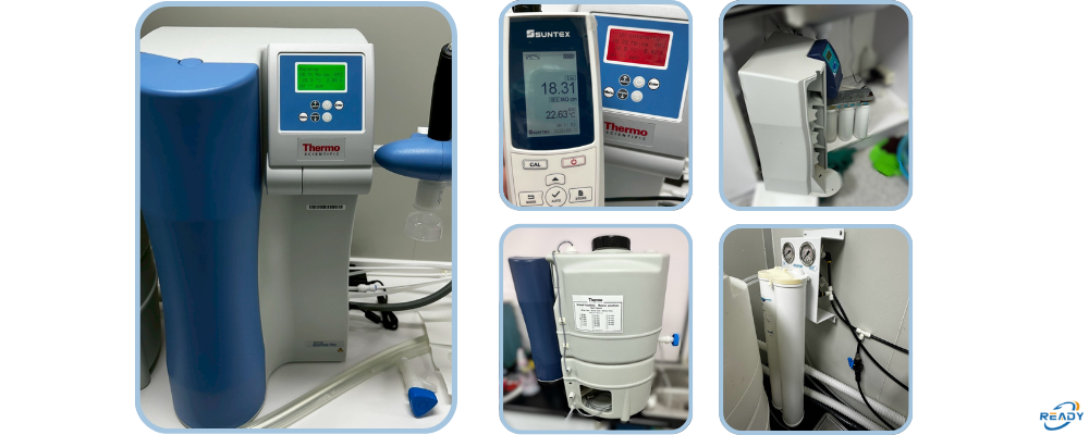 超純水機檢測與校驗｜電阻率測試 & 濾心更換｜READY 銳靛生技